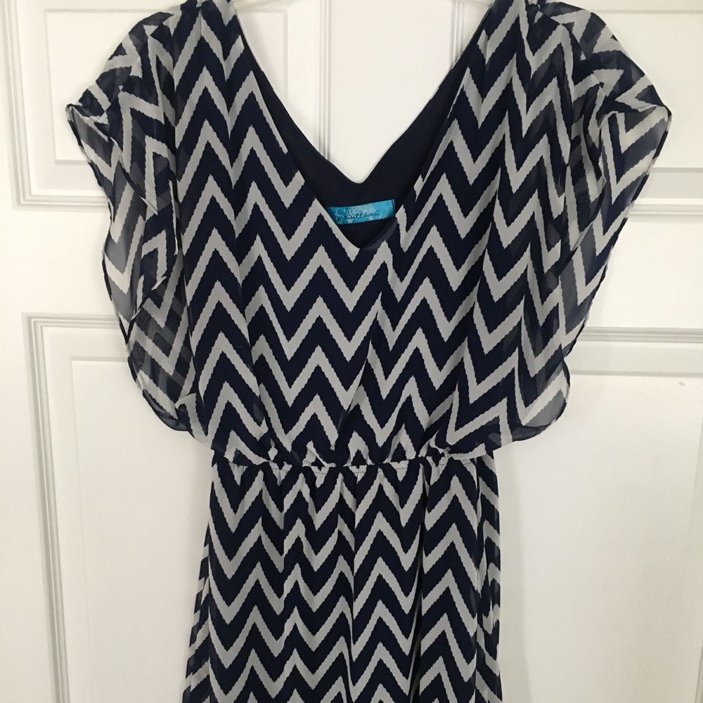 Navy chevron dress!